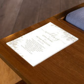 Hochzeitskalligrafie Blumenschmuck Grünes Programm