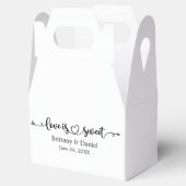 Hochzeitskalligrafie Liebe ist süße Süßigkeiten Geschenkschachtel (Geöffnet)