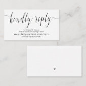 Hochzeitskalligrafie, Schwarz, Online-Abendessen U Begleitkarte (Vorne/Hinten)