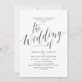 Hochzeitskalligraphie, einfach schwarz, mit Famili Einladung