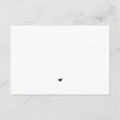 Hochzeitskalligraphie, Einfache Schwarze Schrift,  Begleitkarte (Rückseite)