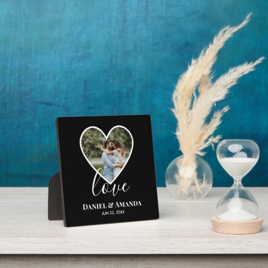 Hochzeitskalligraphie Foto Schwarzes Herz Rahmen M (InSitu)