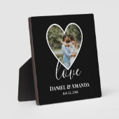 Hochzeitskalligraphie Foto Schwarzes Herz Rahmen M (Vorderseite)