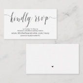 Hochzeitskalligraphie, Schwarzes Drehbuch, Abendes Begleitkarte (Vorne/Hinten)