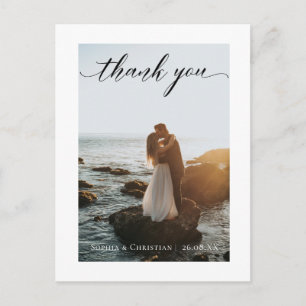 Hochzeitskalligraphie Vielen Dank Fotokarte Postka Postkarte