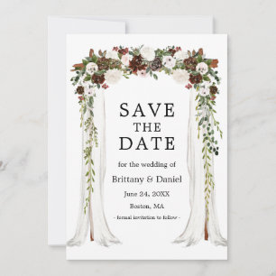 Hochzeitskanopie Arch Watercolor Boho Floral Save The Date