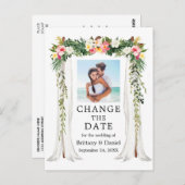Hochzeitskanopie, tropische Flora, ändern das Datu Postkarte (Vorne/Hinten)