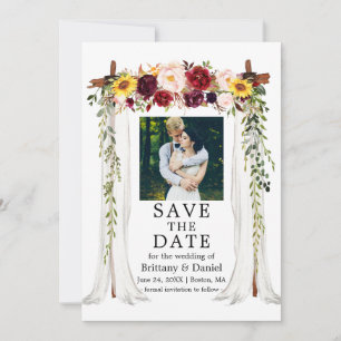 Hochzeitskanopie Wasserfarbe gemischtes Foto Save The Date