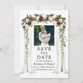 Hochzeitskanopie Wasserfarbener Grünwald Save The Date (Vorderseite)