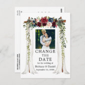 Hochzeitskanopie Wasserfarbenflorale ändern das Da Postkarte (Vorne/Hinten)