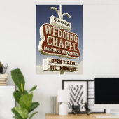 Hochzeitskapelle Retro Neon Sign Poster (Heimbüro)