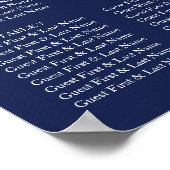 Hochzeitskarte 12 Tische für die Spitzenklasse Poster (Ecke)