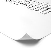 Hochzeitskarte 16 Tische, bordeauxfarbene Ponys Poster (Ecke)