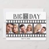 Hochzeitskarte 3 Fotos Fun Film Save the Date (Vorderseite)