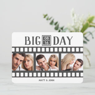 Hochzeitskarte 3 Fotos Fun Film Save the Date