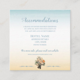 Hochzeitskarte am Meer Begleitkarte