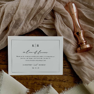 Hochzeitskarte anstelle der Lieblingskarte Visitenkarte