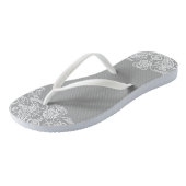 Hochzeitskarte Badesandalen (Schrägansicht)