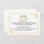 Hochzeitskarte Begleitkarte (Vorne/Hinten)