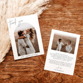 Hochzeitskarte | Boho Arch Foto Vielen Dank Einladung