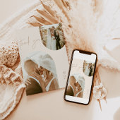 Hochzeitskarte | Boho Arch Foto Vielen Dank Einladung