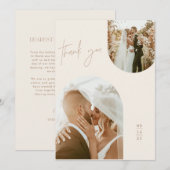 Hochzeitskarte | Boho Arch Foto Vielen Dank Einladung (Vorne/Hinten)