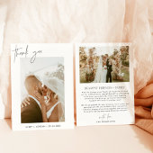 Hochzeitskarte | Boho Foto Vielen Dank Einladung