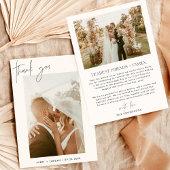 Hochzeitskarte | Boho Foto Vielen Dank Einladung