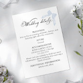 Hochzeitskarte | Bow Details UAWG QR Code Begleitkarte
