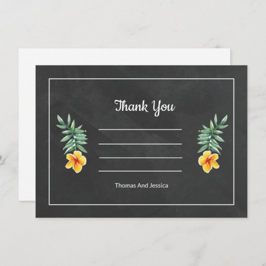 Hochzeitskarte Dankeskarte (Vorne/Hinten)