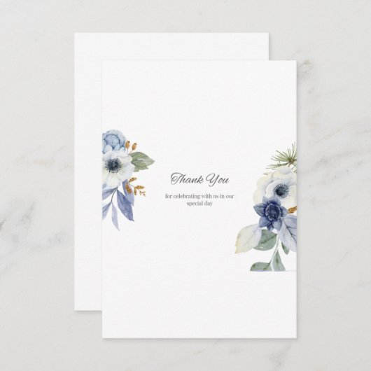 Hochzeitskarte Dankeskarte (Vorne/Hinten)