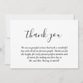 Hochzeitskarte Dankeskarte (Rückseite)