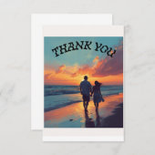 Hochzeitskarte Dankeskarte (Vorne/Hinten)