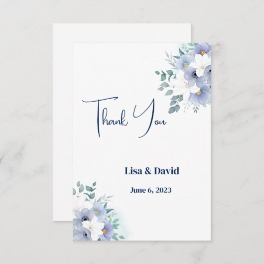 Hochzeitskarte Dankeskarte (Vorne/Hinten)