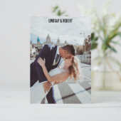 Hochzeitskarte Dankeskarte (Stehend Vorderseite)