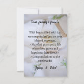 Hochzeitskarte Dankeskarte (Rückseite)