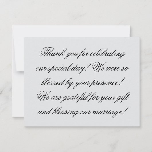 Hochzeitskarte Dankeskarte (Rückseite)