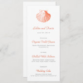 Hochzeitskarte der Korallensee-Muschel Menükarte (Vorne/Hinten)