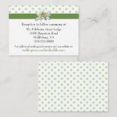 Hochzeitskarte Edelwiess und Polka Dots Begleitkarte (Vorne/Hinten)