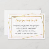 Hochzeitskarte | einfacher Goldrahmen Einladung (Vorne/Hinten)