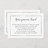 Hochzeitskarte | einfacher silber Rahmen Einladung (Vorne/Hinten)