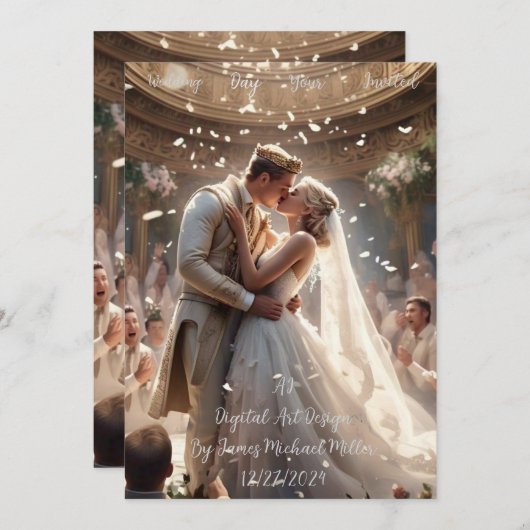 Hochzeitskarte Einladung (Vorne/Hinten)