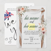 Hochzeitskarte Einladung (Vorne/Hinten)