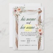 Hochzeitskarte Einladung (Vorderseite)