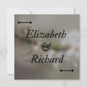 Hochzeitskarte Einladung (Rückseite)