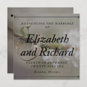 Hochzeitskarte Einladung (Vorne/Hinten)