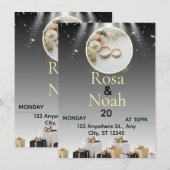 Hochzeitskarte Einladung (Vorne/Hinten)