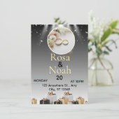 Hochzeitskarte Einladung (Stehend Vorderseite)