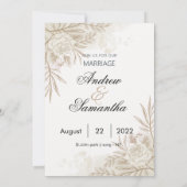 Hochzeitskarte elegant mit Bild Einladung (Rückseite)