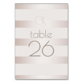 Hochzeitskarte | Elegante Moderne Perle Tischnummer (Rückseite)